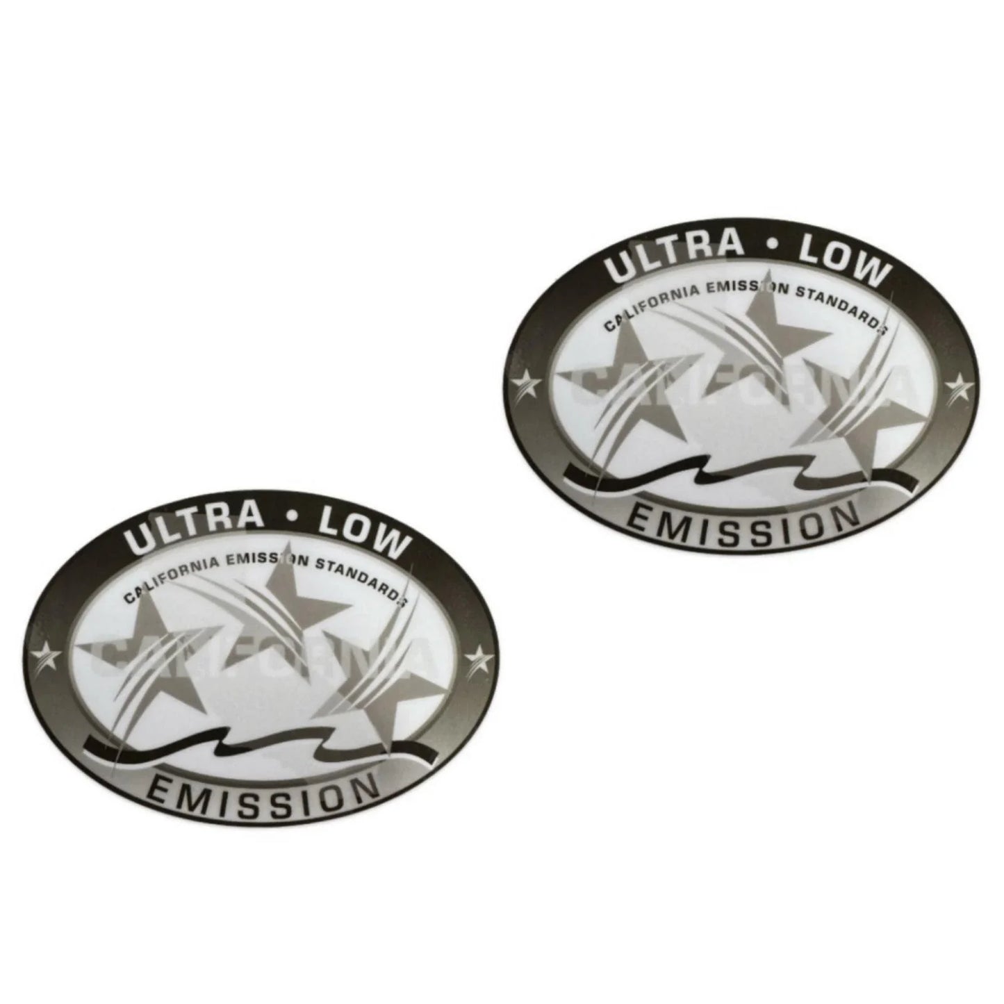 Ultra Low Emission 3 Star California DOT Outboard Graphic Sticker Decal - Gray