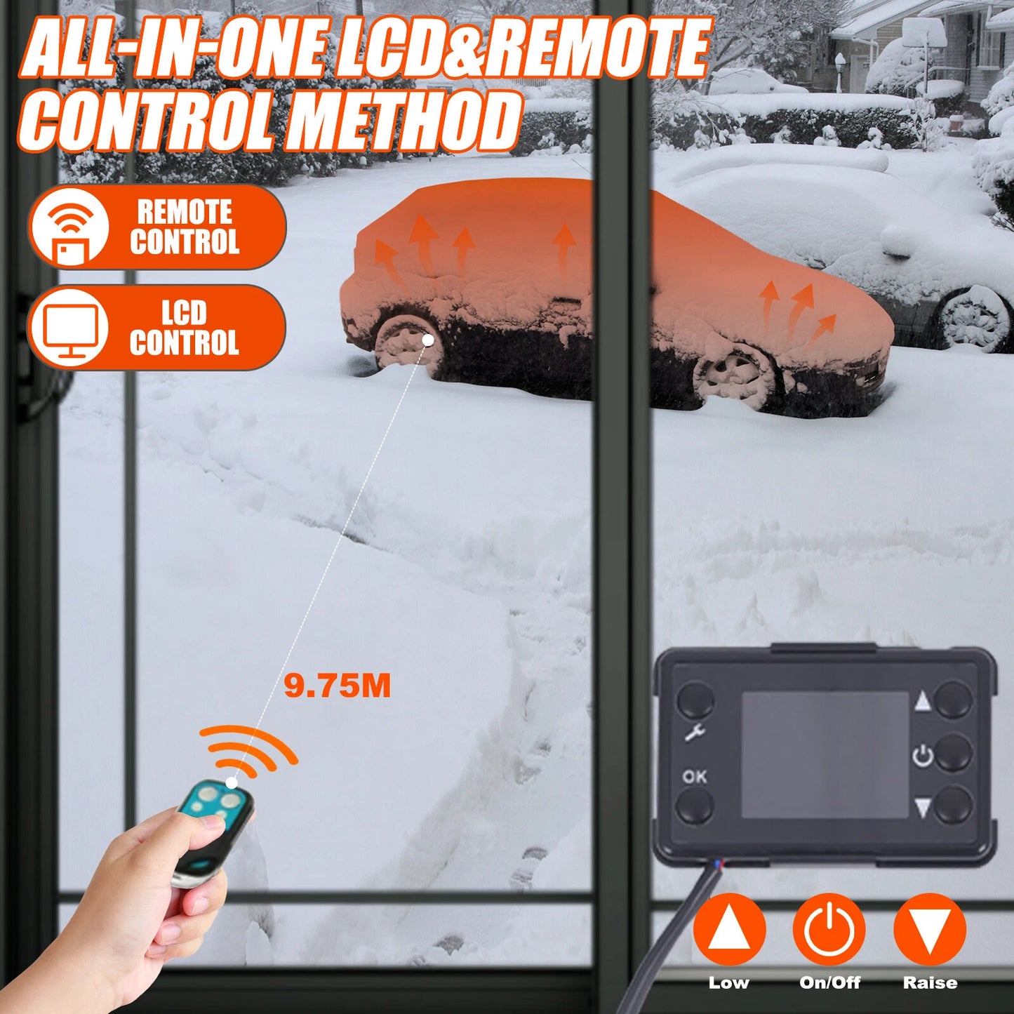 12V 5KW Diesel Air Heater with LCD Remote Control for Car RV Indoors