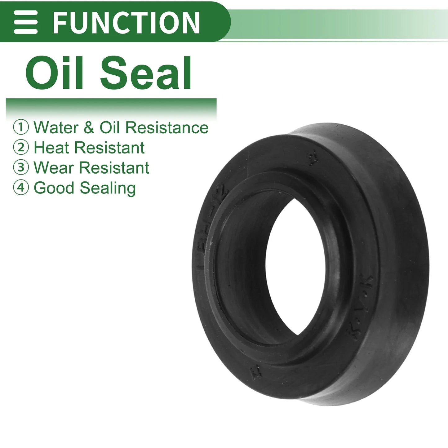 Oil Seal / 12x20x4.5mm / Rotary Shaft Seal NBR Rubber Black 5 Pcs for Car