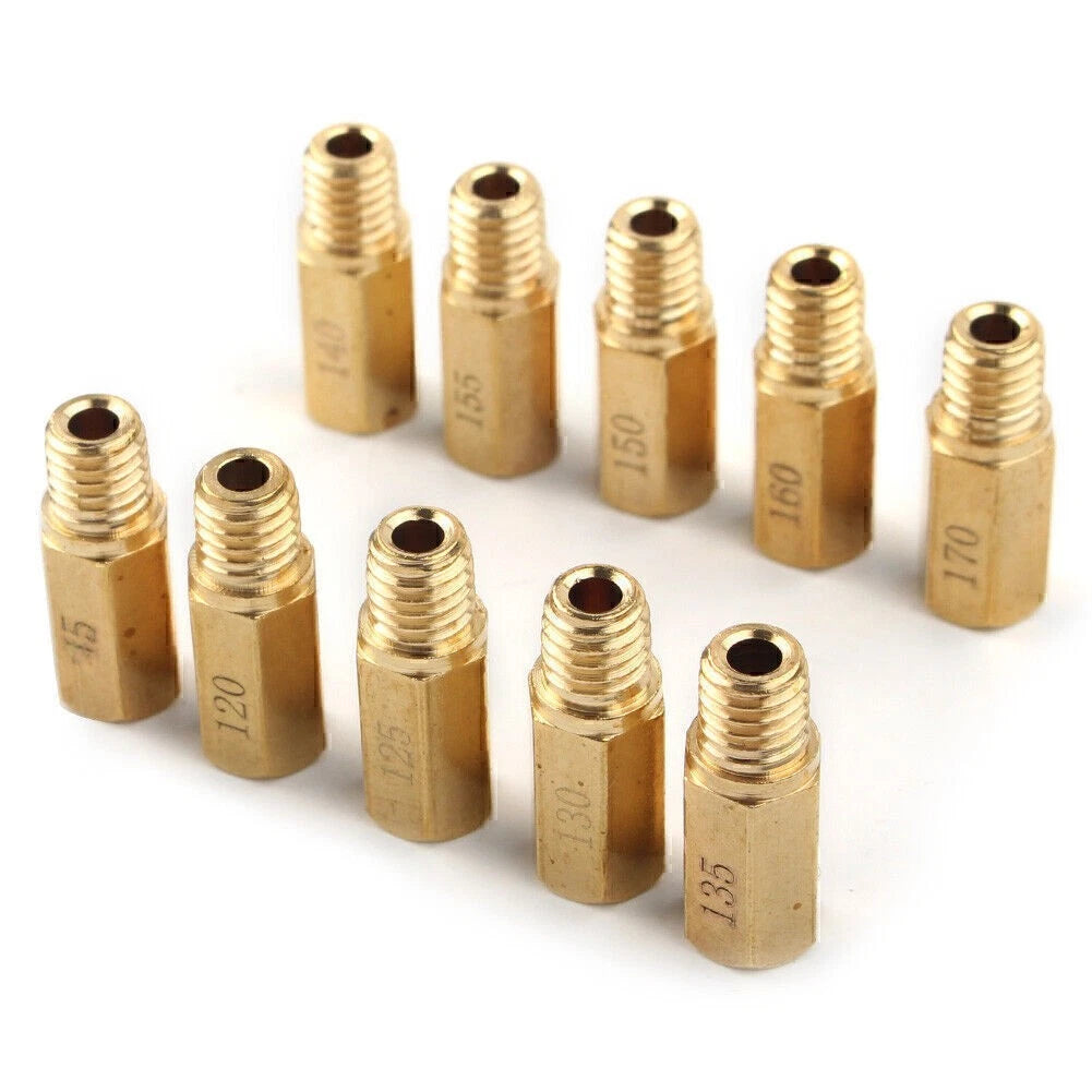 10 x Carburetor Main Jets Kit for PWK Mikuni OKO KOSO (120-170)