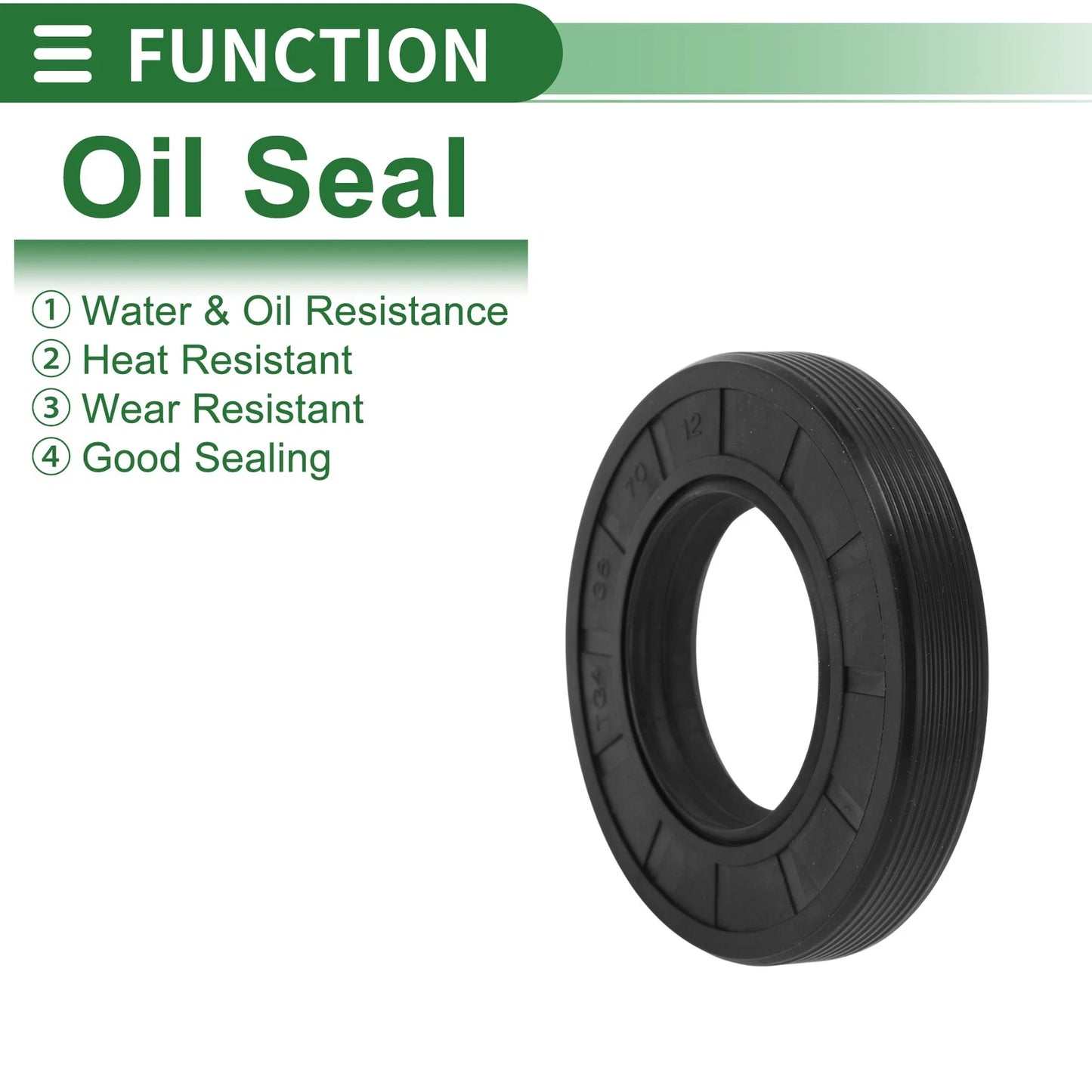 Oil Seal / 38x70x12mm / Seal Ring Rotary Shaft Seal NBR Rubber for Make Model