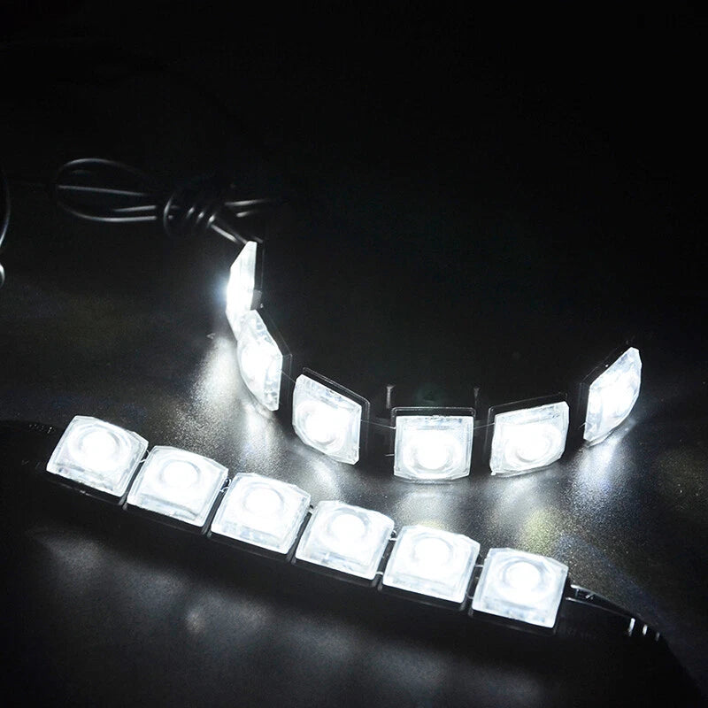 2 x White DC 12V 6-LED Daytime Running Lights for Car Fog Lamps (2010-2023)