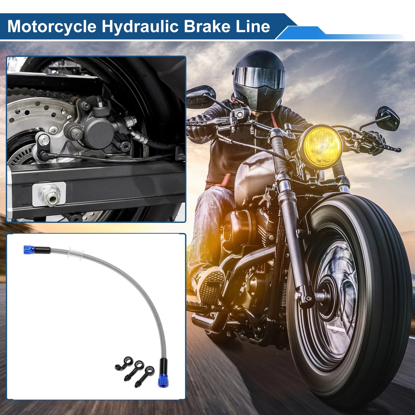 40cm / Motorcycle Brake Clutch Oil Hose Line for Motorcycles