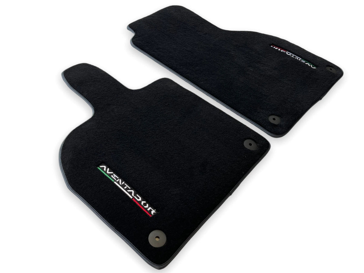 Floor Mats for Lamborghini Aventador 2012-2022 Black Carpet 2 x AutoWin