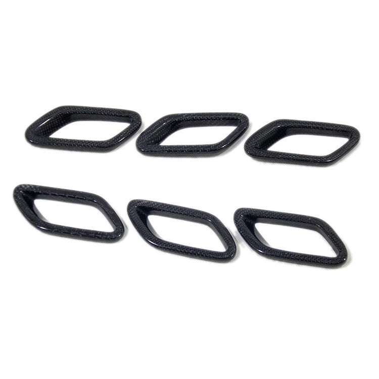 6pcs Carbon Fiber Side Fender Air Vent Cover Trim For Maserati GranTurismo GT