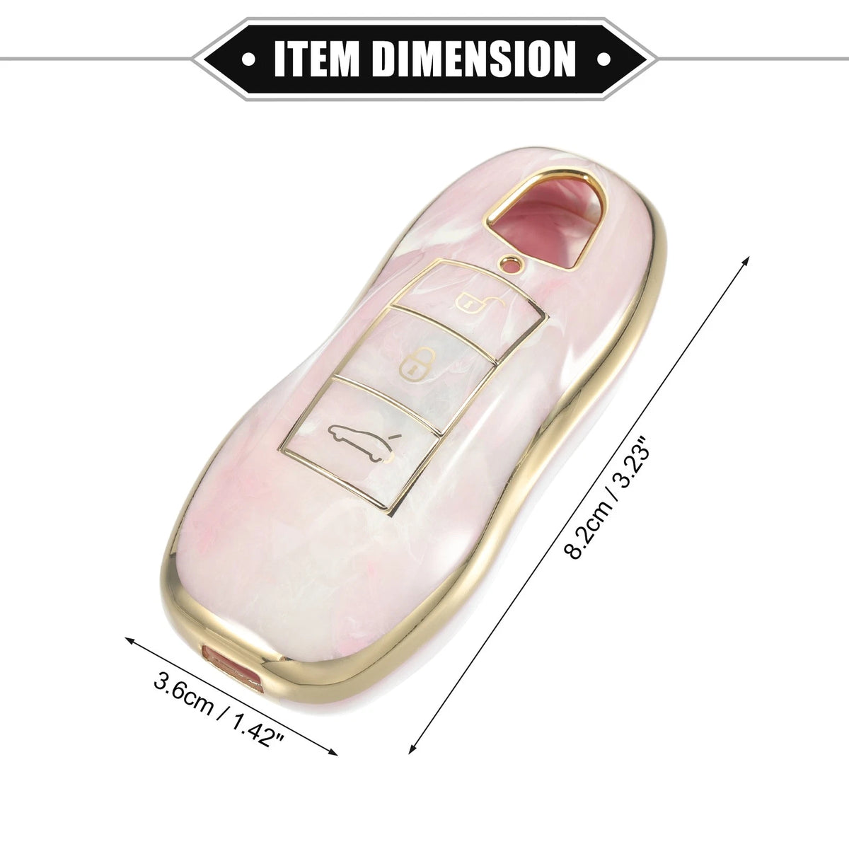 Key Fob Case Cover Porsche Cayenne (2011-2018) TPU Pink