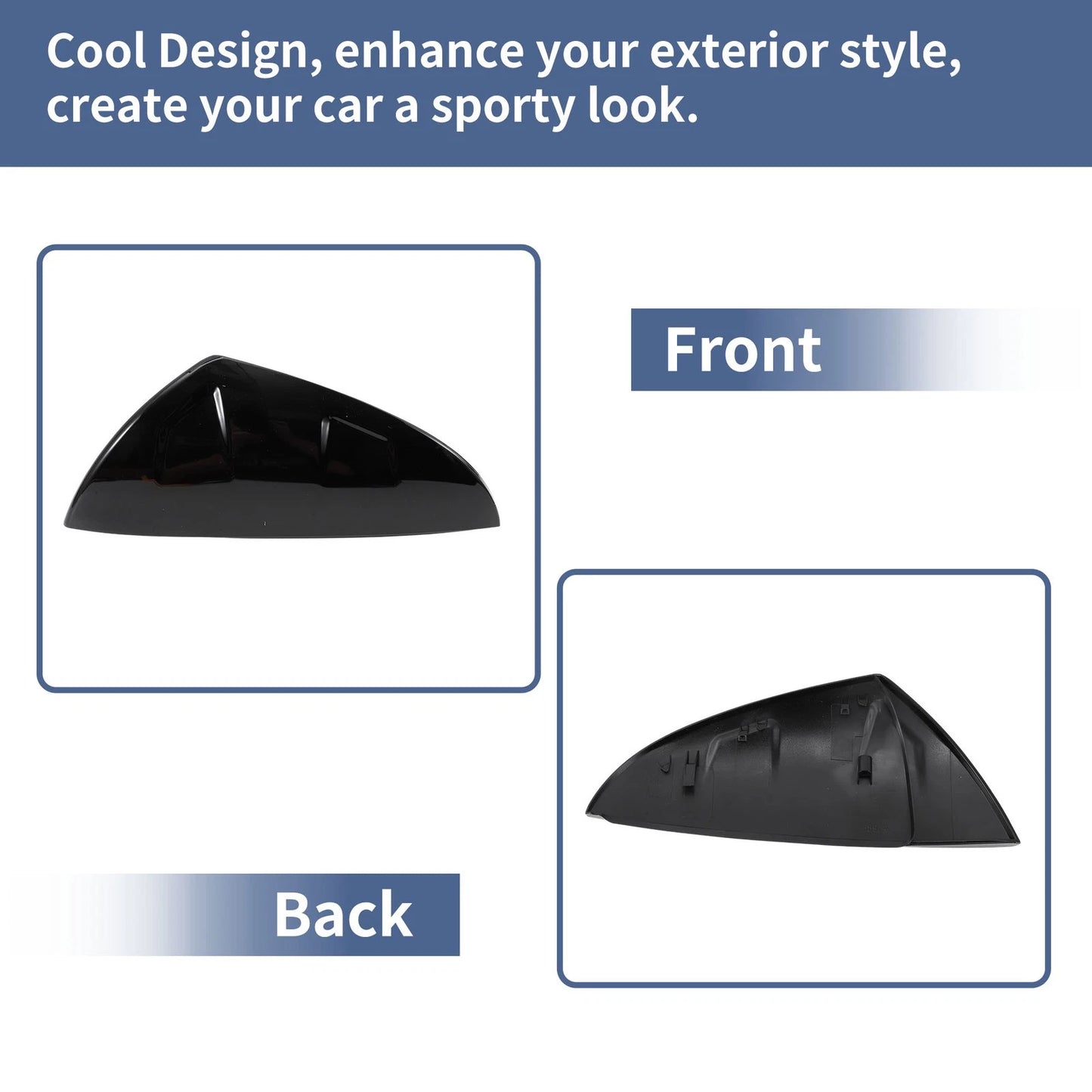 Gloss Black Left Right Mirror Cover Caps for Lexus ES (2018-2023)