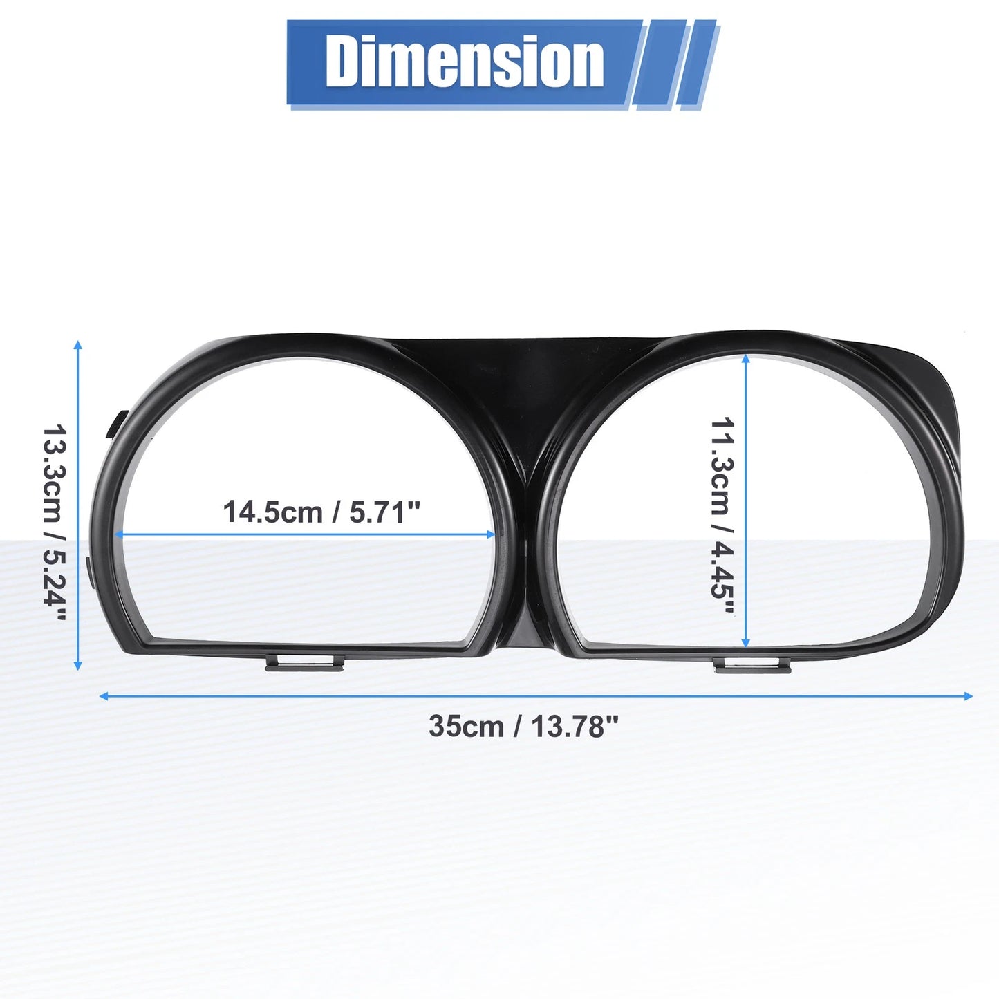 1 Pair Front Headlight Lamp Bezel Trim for Dodge Challenger (2015-2023)