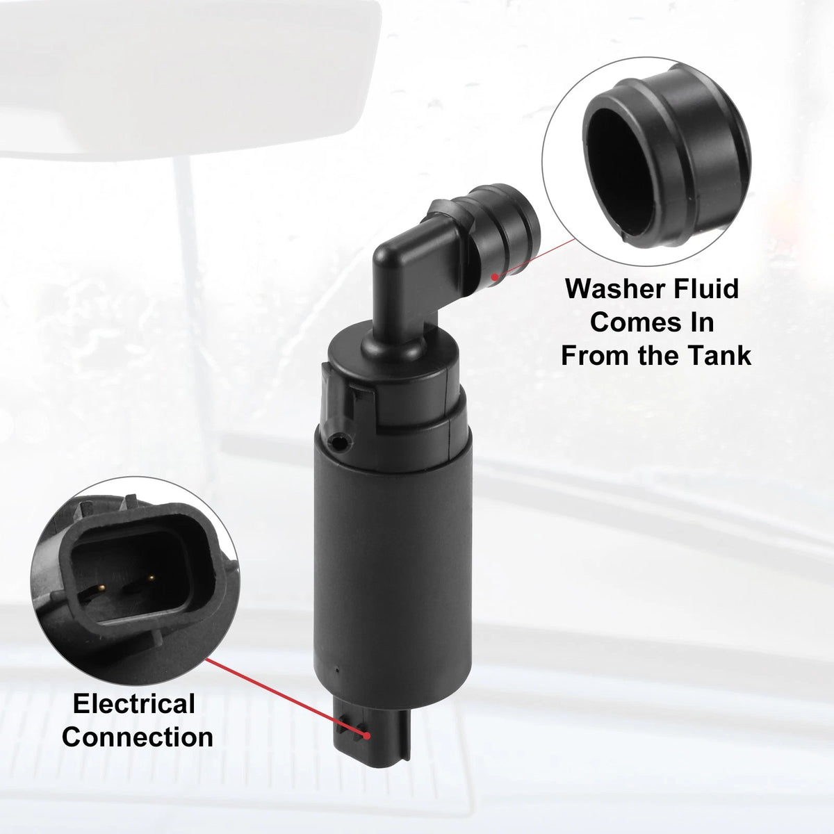 2 x Windshield Washer Pump for Toyota Avensis (1997–2008)