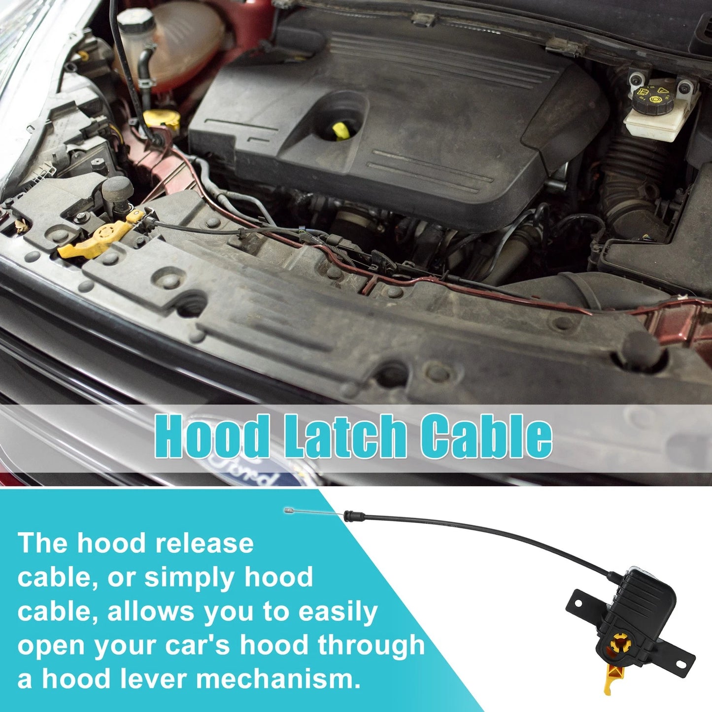 Hood Release Cable for Ford Escape, Lincoln MKC (2013-2020)