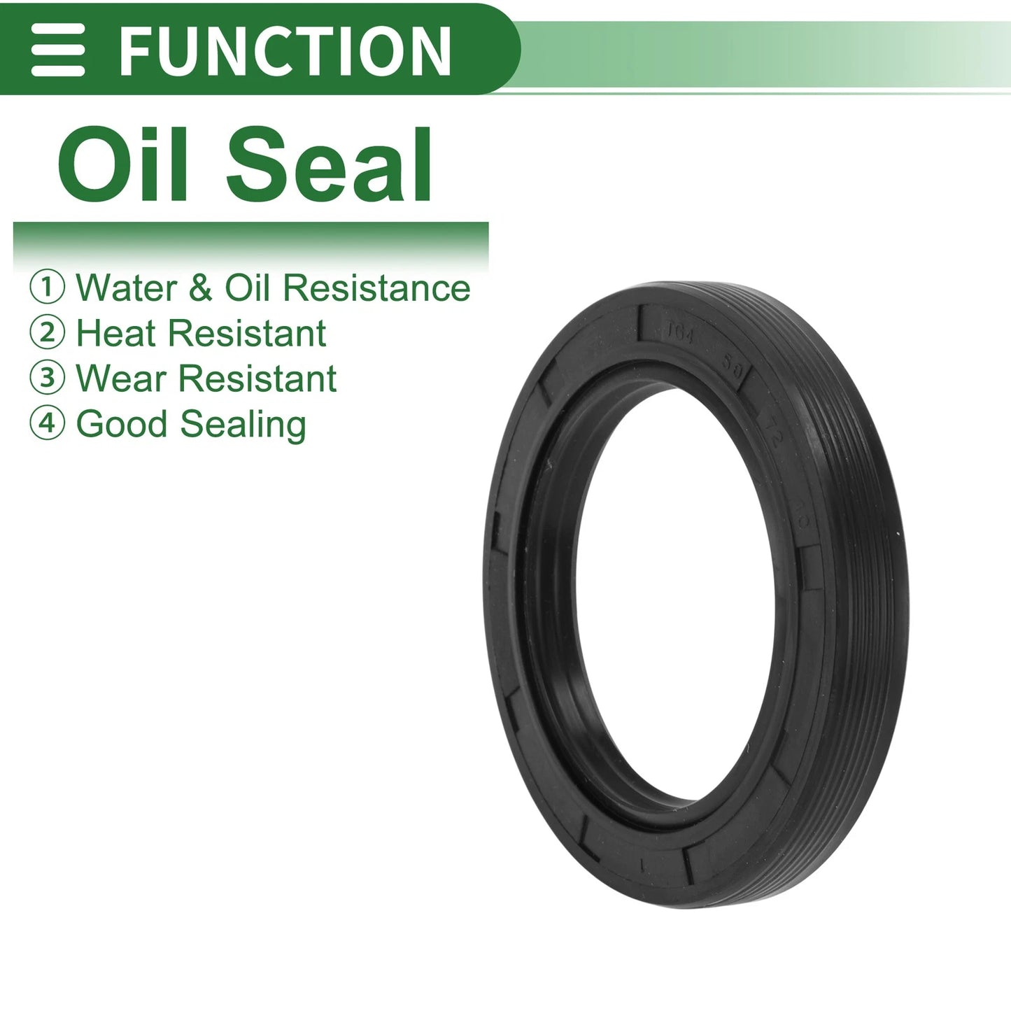 Oil Seal 50x72x10mm NBR Rubber High Pressure Black