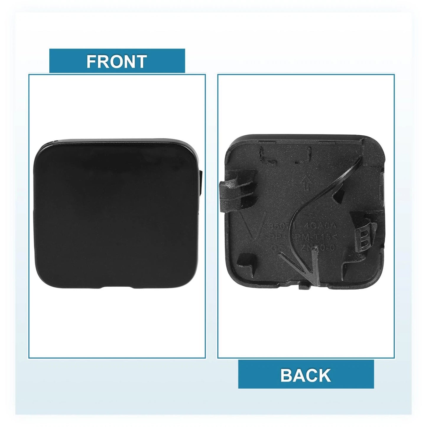 Rear Bumper Tow Hook Cover Midnight Black for Infiniti Q50