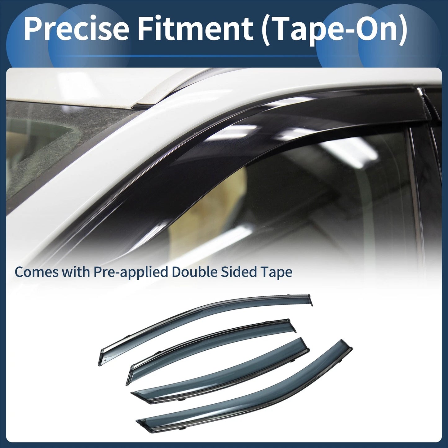 Window Deflectors Side Vent Visors for Kia Forte Sedan (2019-2024)