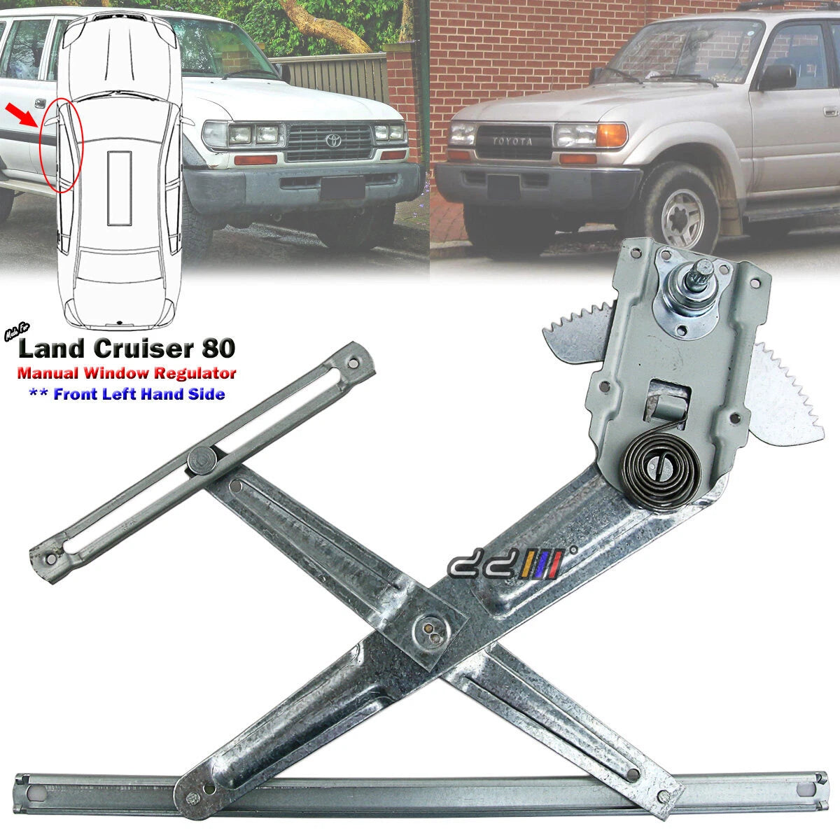Window Regulator for Toyota Land Cruiser 80, Lexus LX450 (1990-1997)