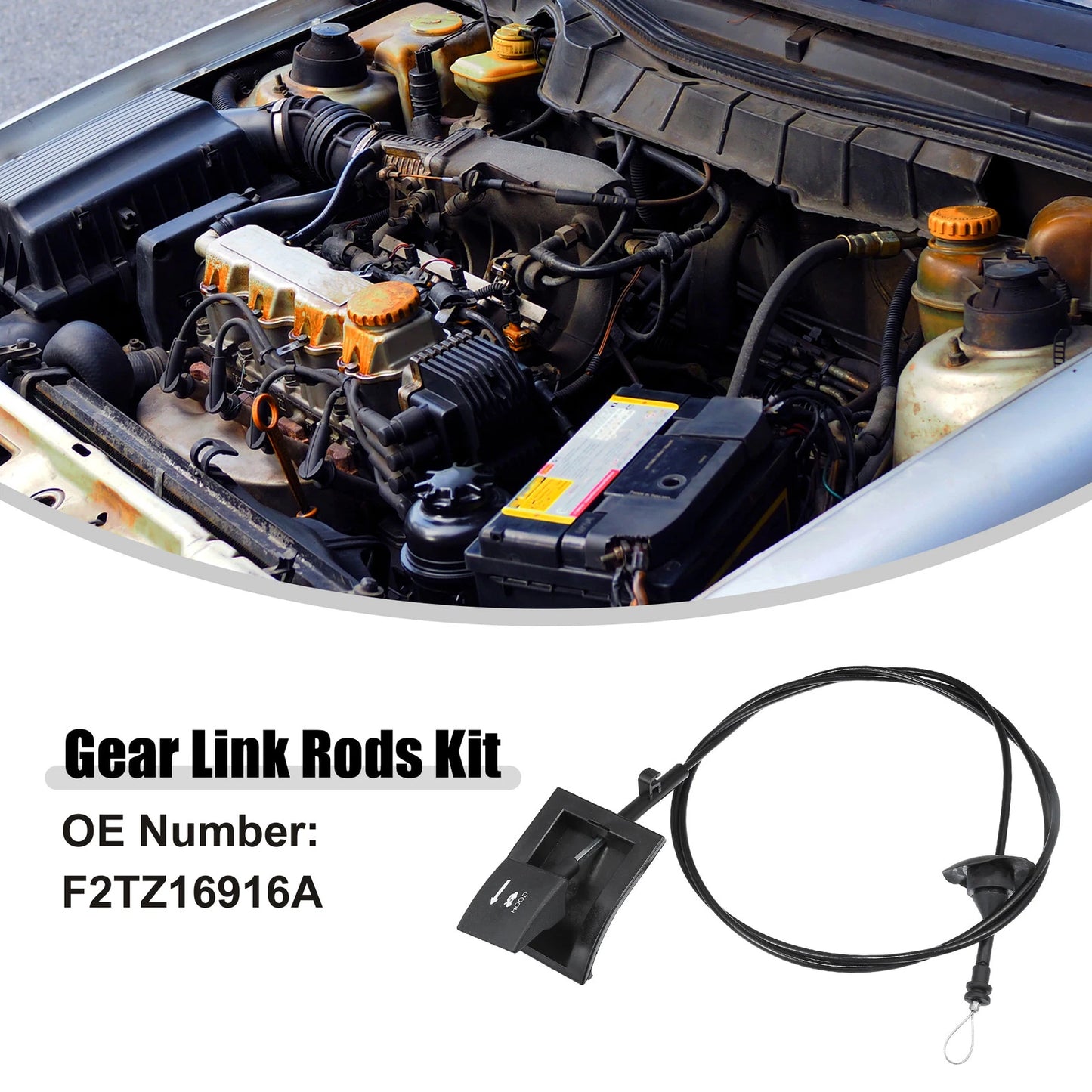 Front Hood Latch Release Cable for Ford F350 (1992-1997)
