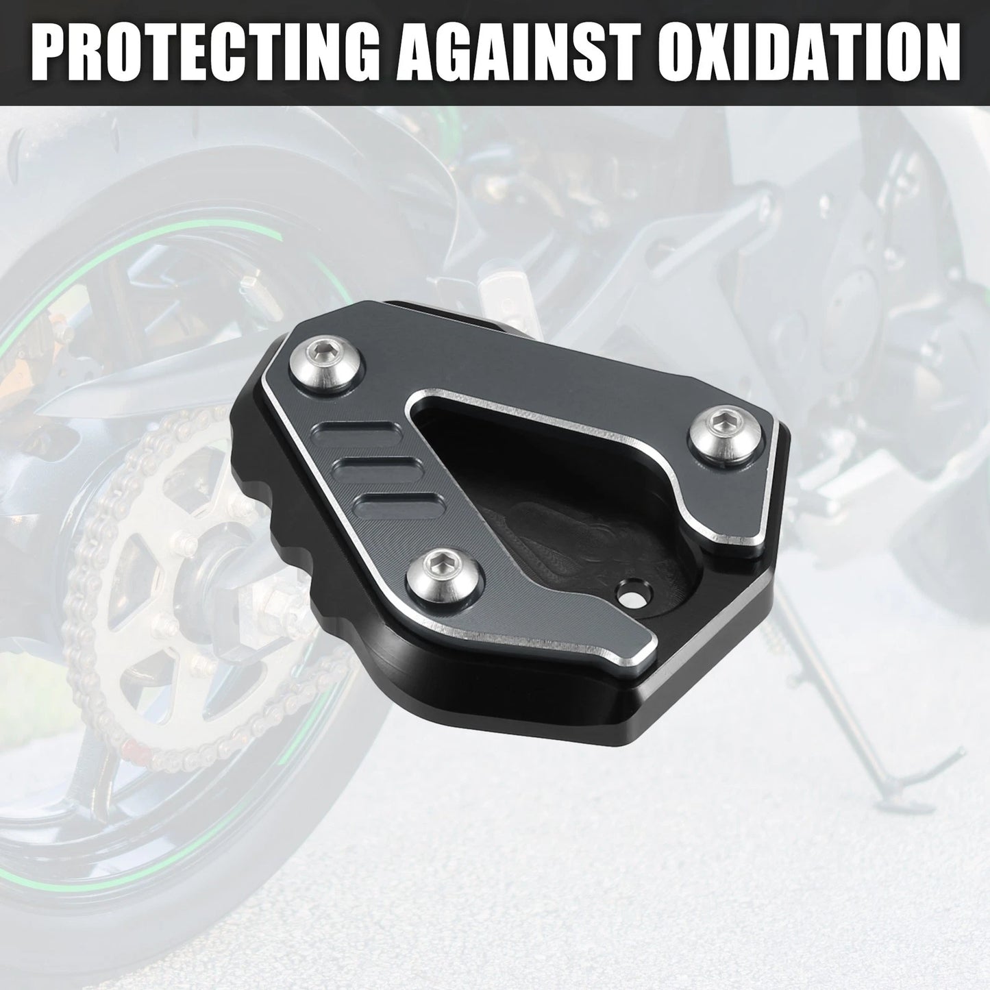 Kickstand Pad Aluminum Alloy Titanium Tone for BMW S1000RR