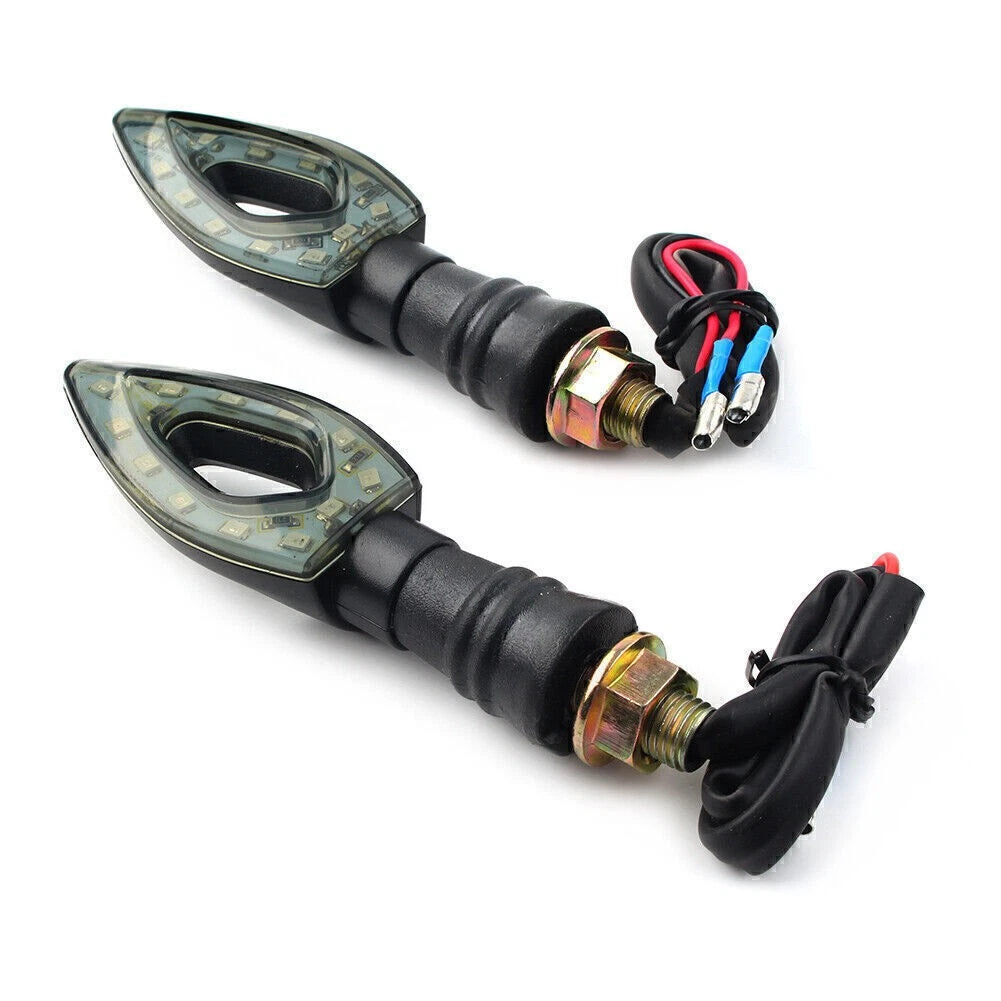 Universal Motorbike LED Turn Signal Blinker Light Indicator Amber for Cafe Racer