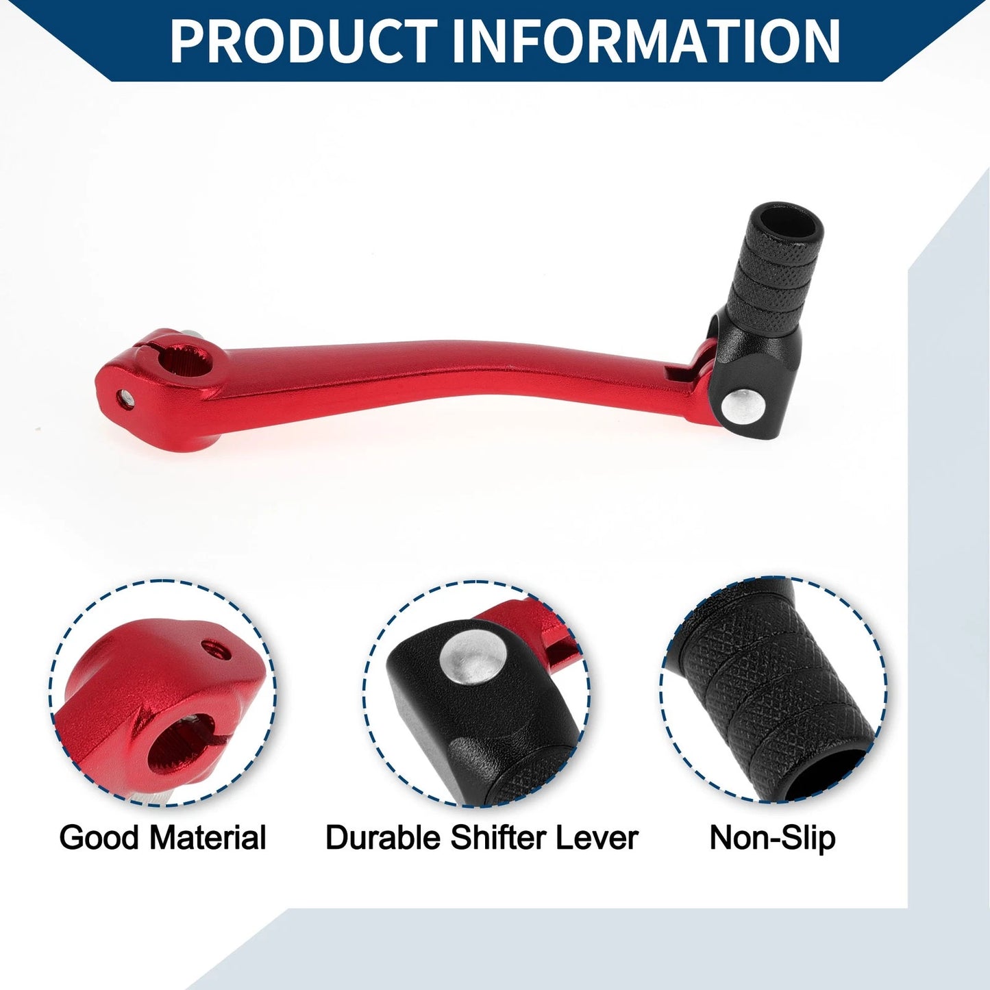 Folding Motorcycle Gear Shifter Lever Red Black Head for Bosuer 125