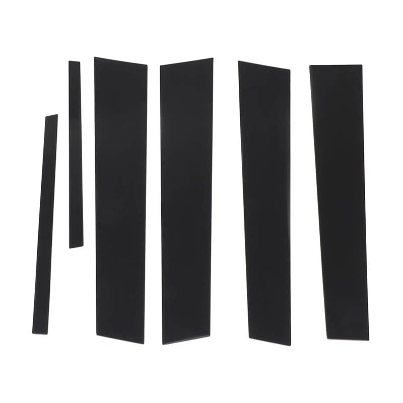 6 Pcs Black Door Trim Pillar Covers for Honda Accord (2008-2012)