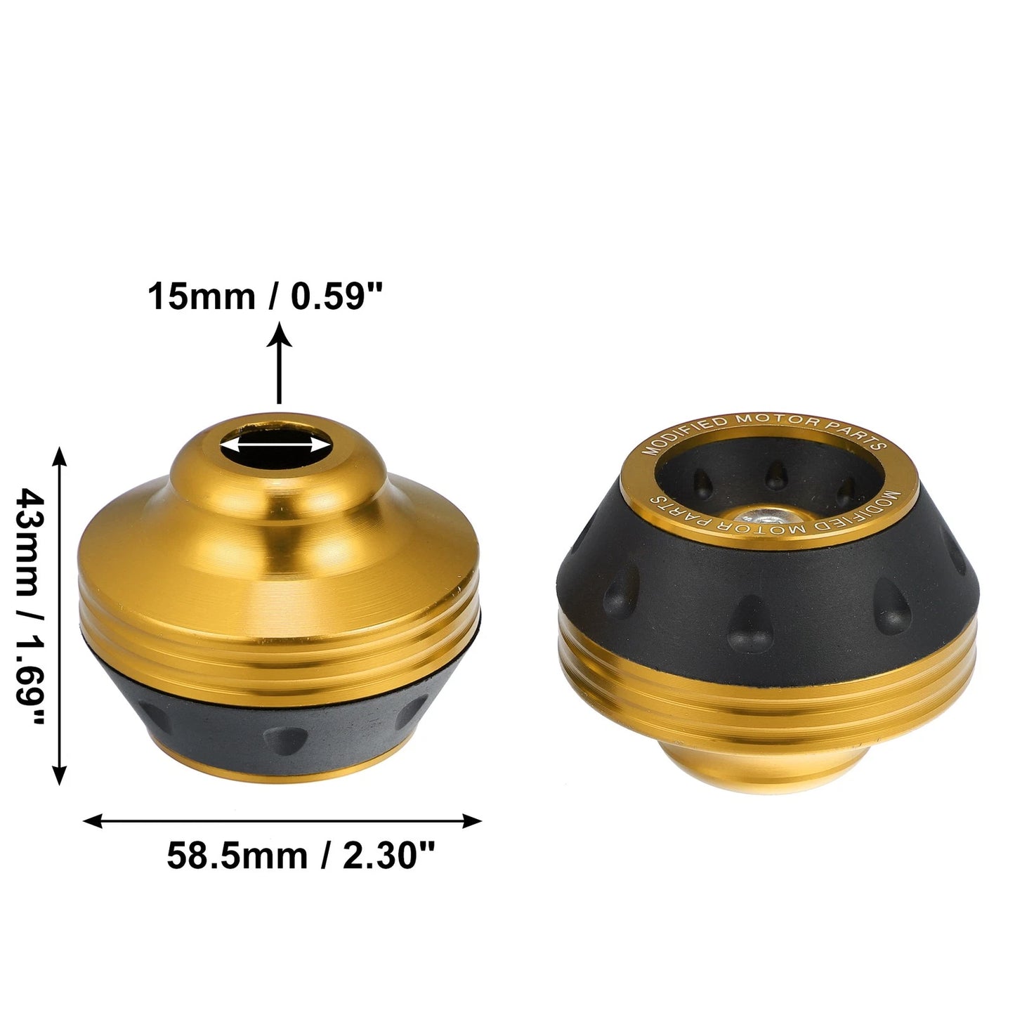 Pair Wheel Front Fork Frame Sliders for Make Model