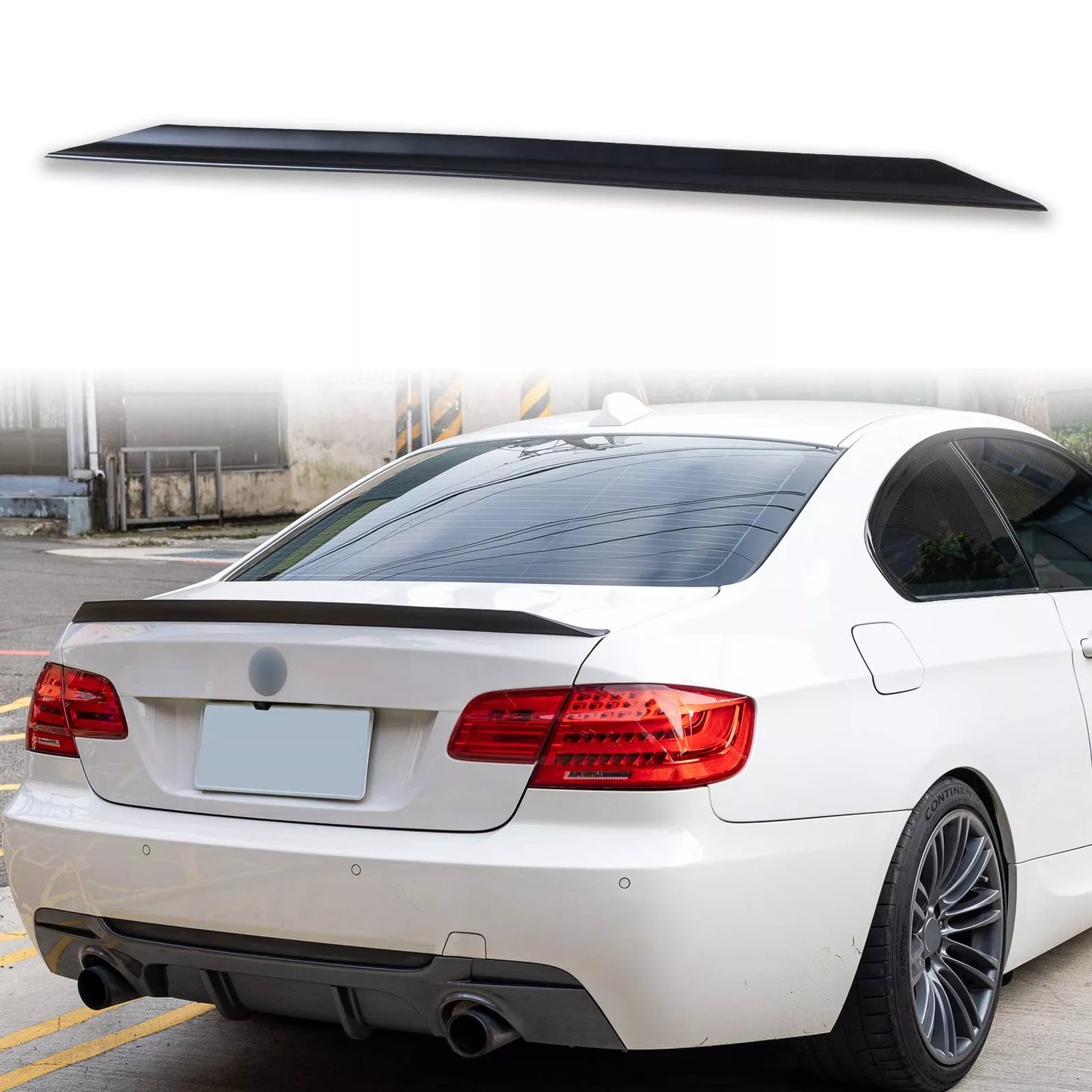 8 Matte Black Boot Lip Spoiler for Chrysler 300C 2005-2010