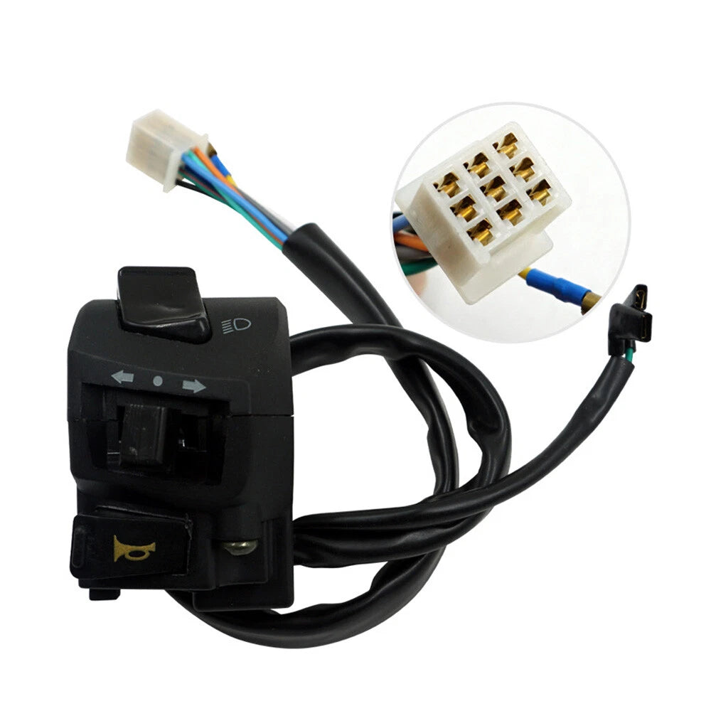 Handlebar Motorcycle Headlight Control Switch Light Indicator for Various Models