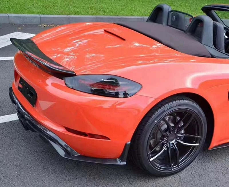 Real Rear Trunk Wing Spoiler Carbon Fiber For Porsche 718 Boxster 2016-2019