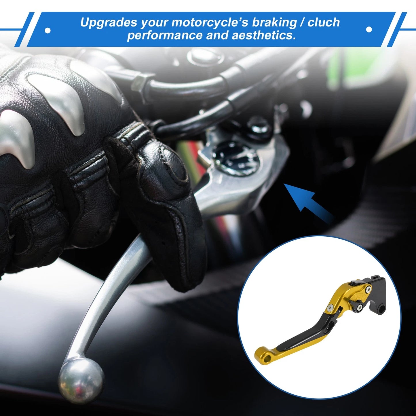 Adjustable Short Long Brake Clutch Levers for Yamaha YZF R1 Gold Tone Black