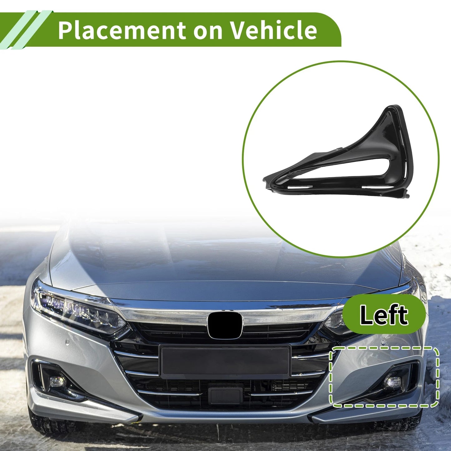 1 Pc Front Left Fog Light Grill for Toyota Corolla (2017–2018)