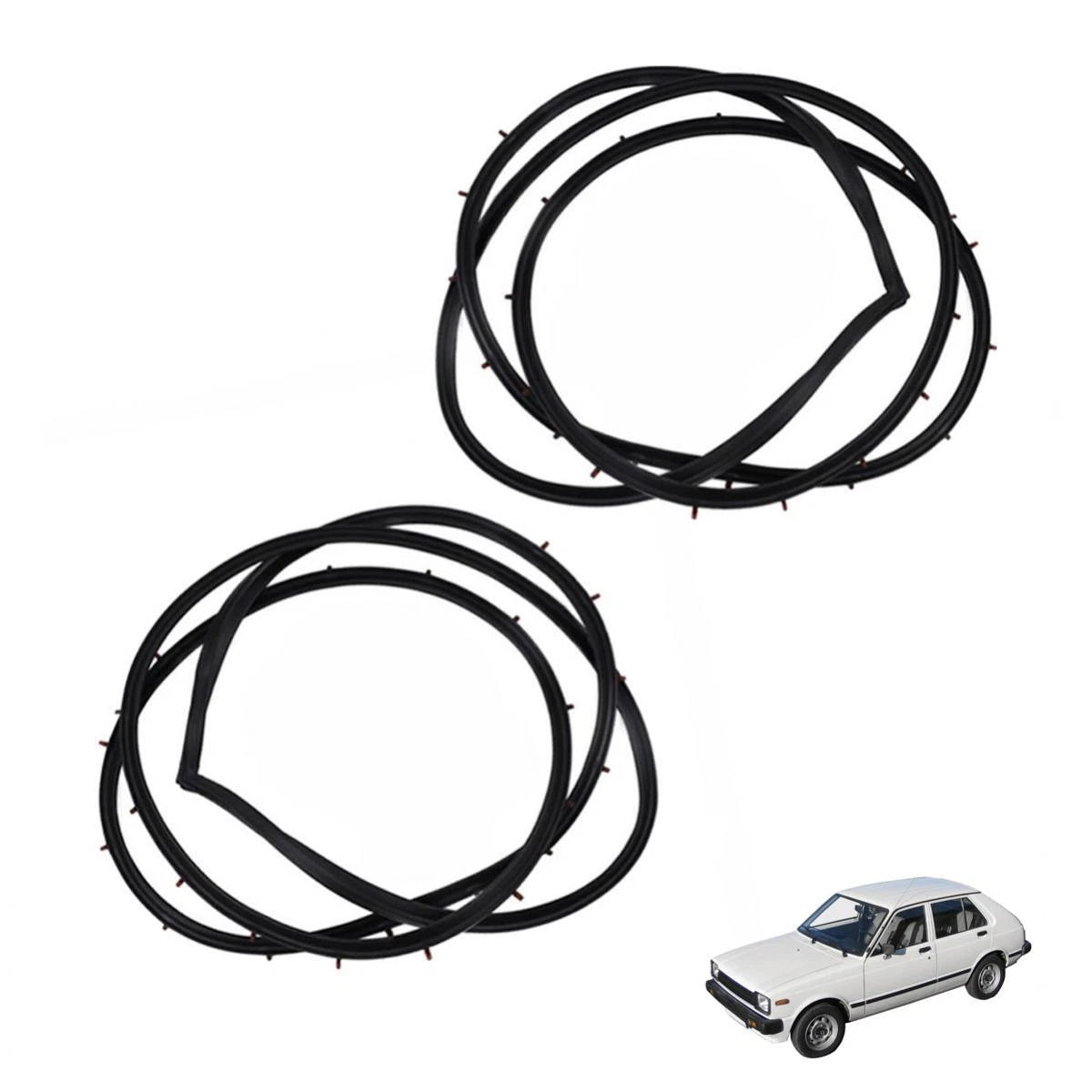 Door Rubber Seal Rear Pair Fits Toyota Starlet KP60 KP61 Sedan 4D 1978-84 D06
