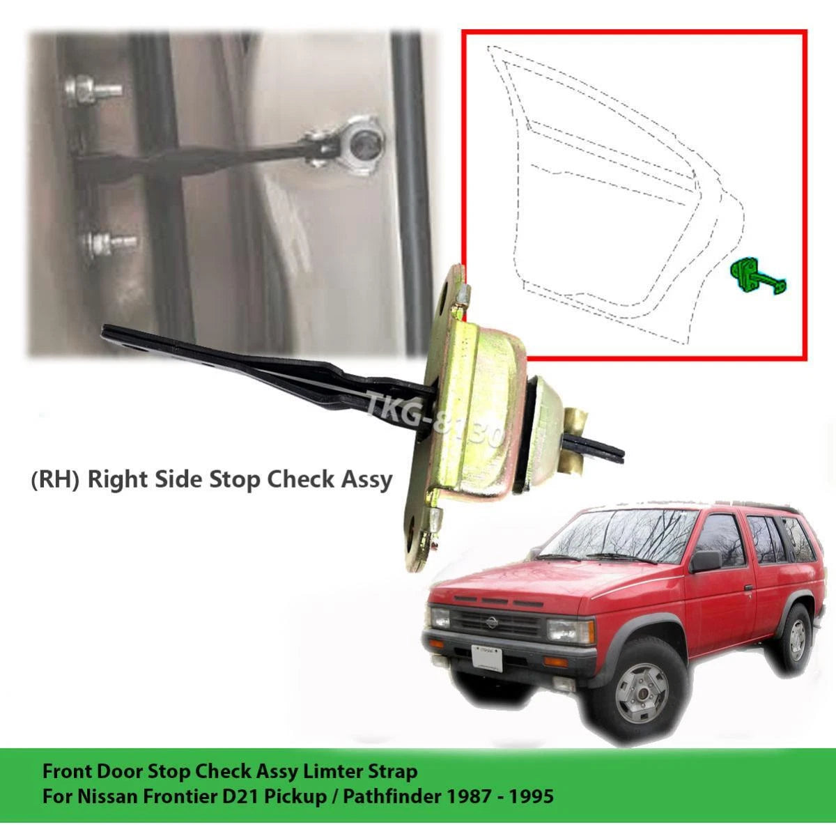 Right Front Door Stop Check Limiter Strap for Nissan Pathfinder (1987-1995)