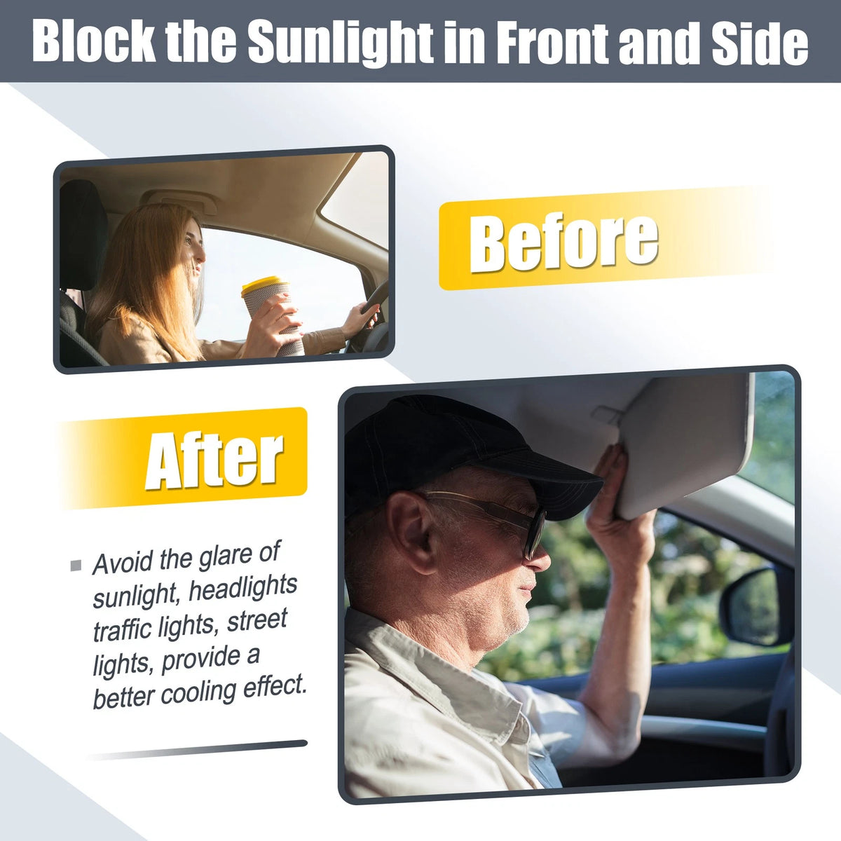 Sun Visor Pair for Toyota Camry (2007-2011) Left Right Side W/O Sunroof Light