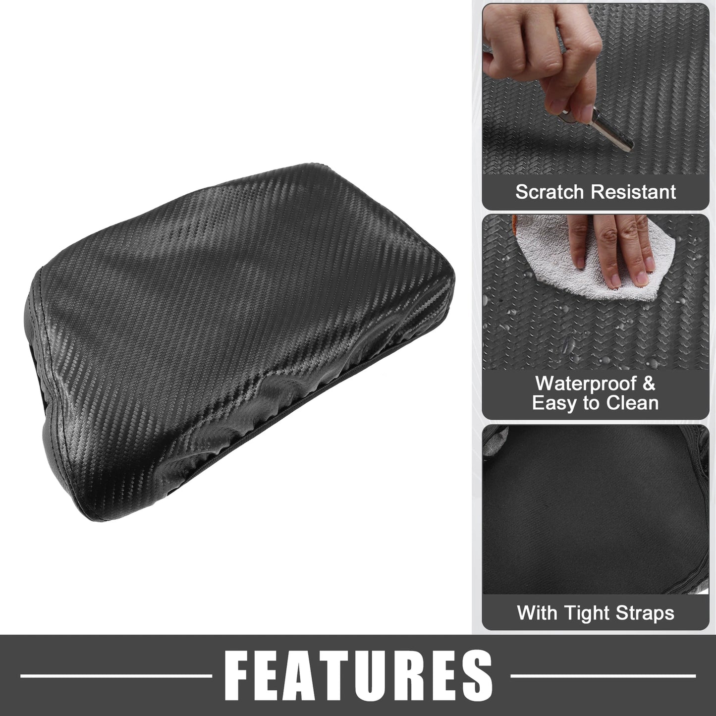 Center Console Cover for Volvo V60 Carbon Fiber Black (2018-2023)