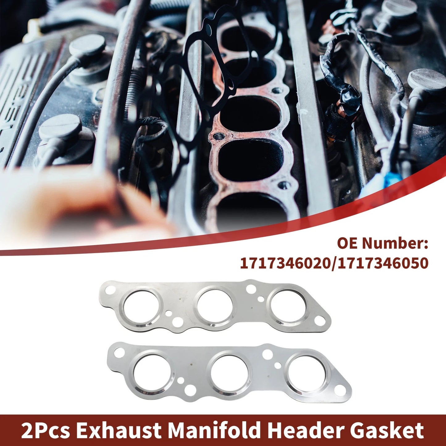 2 x Exhaust Manifold Header Gaskets for Toyota Supra (1993-1998)