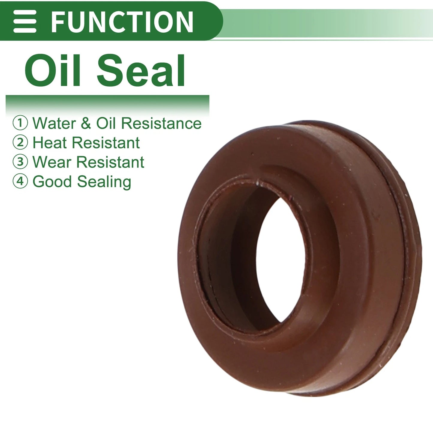 Oil Seal / 6x10x3mm / Seal Ring Rotary Shaft FKM Rubber 5 Pcs