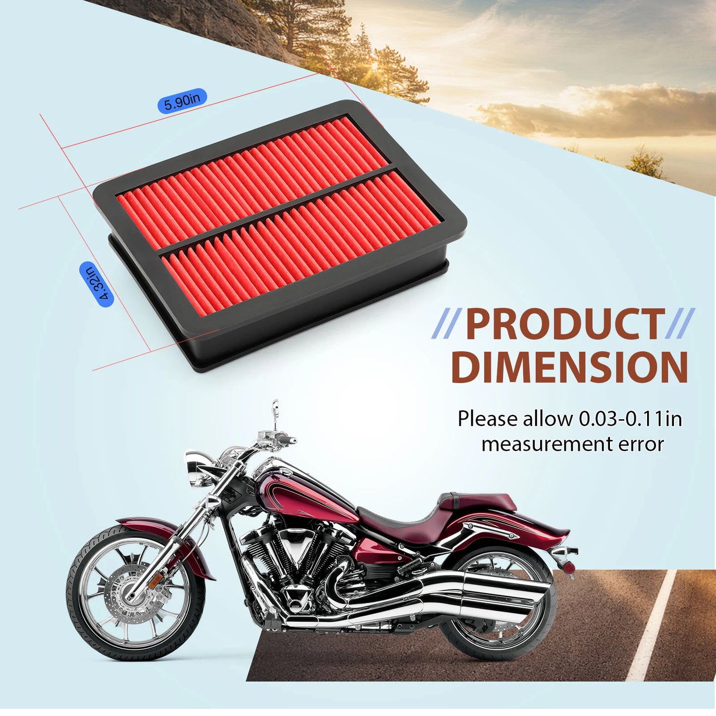 Yamaha Air Filter Cleaner for XV 1900 (2006-2017)