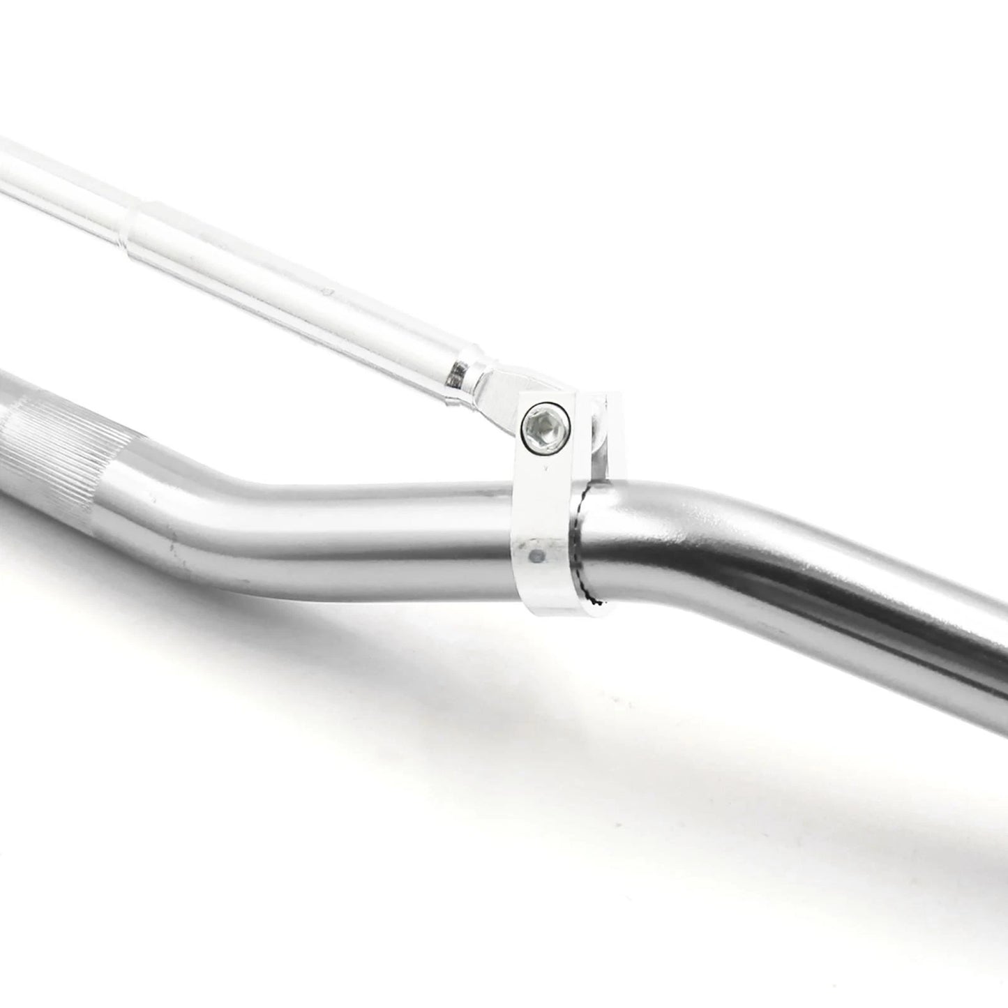 7/8" Silver Tone Aluminum Alloy Handlebar With Cross Bar for Motorcycle Motocross