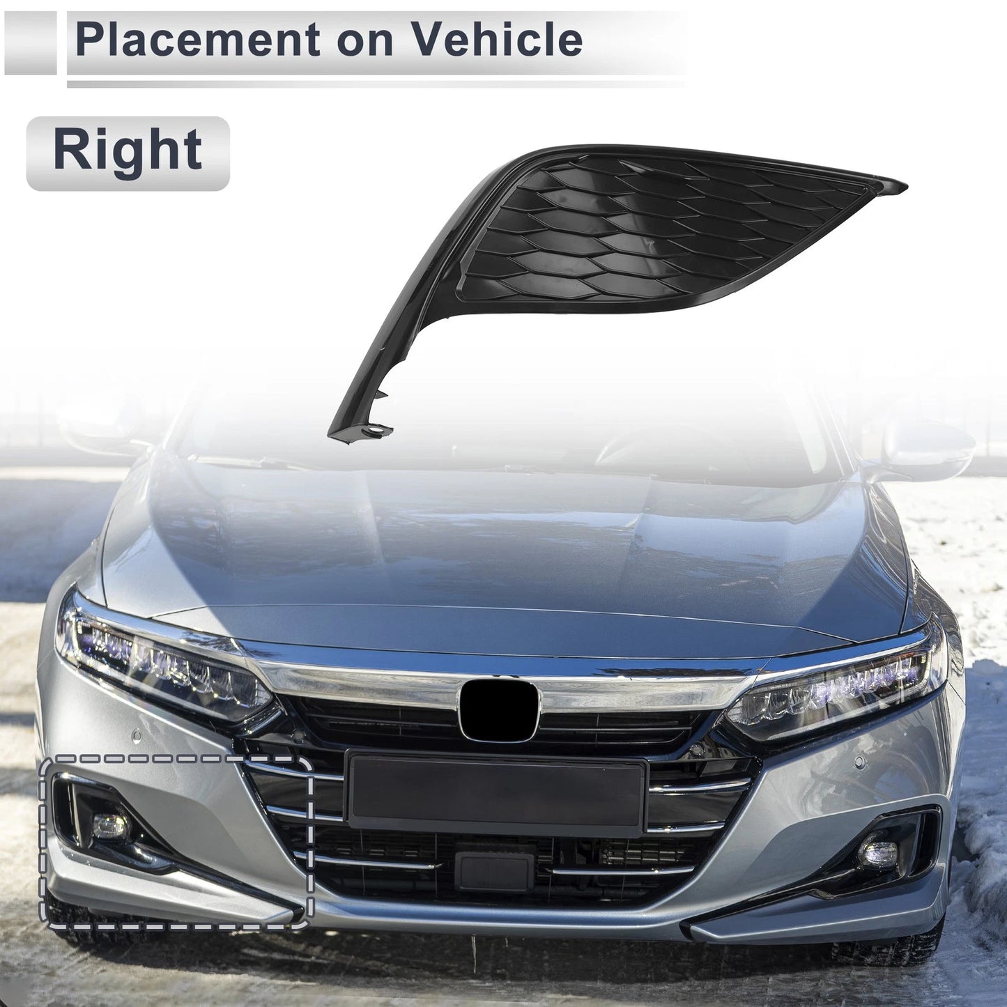1 x Front Right Fog Light Grill for Toyota Camry (2021–2023)