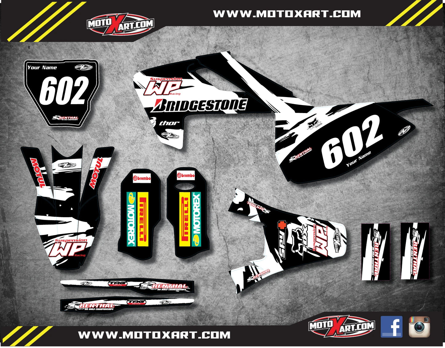 Husqvarna TC FC MX Motocross Graphics Kit for All Models (2016-2017)