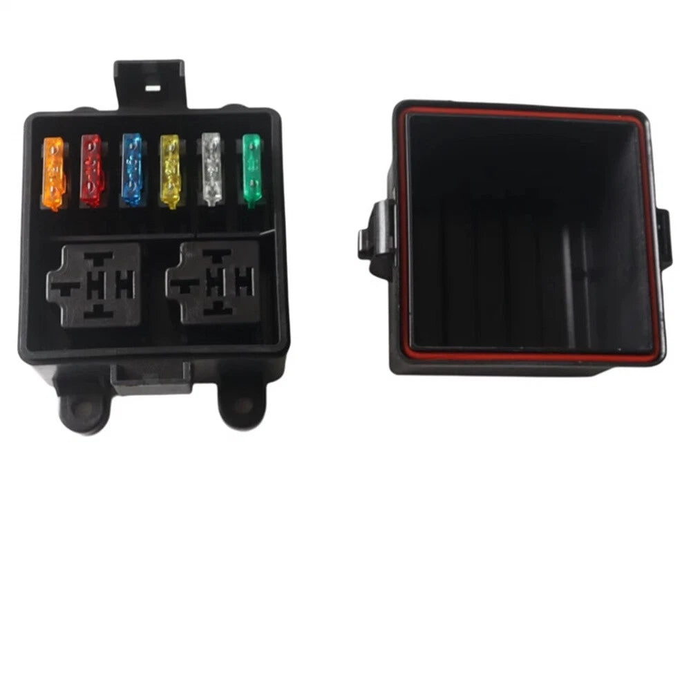 6-Way 12V Fuse Relay Box with 5-Pin 40A Relays for Car Truck