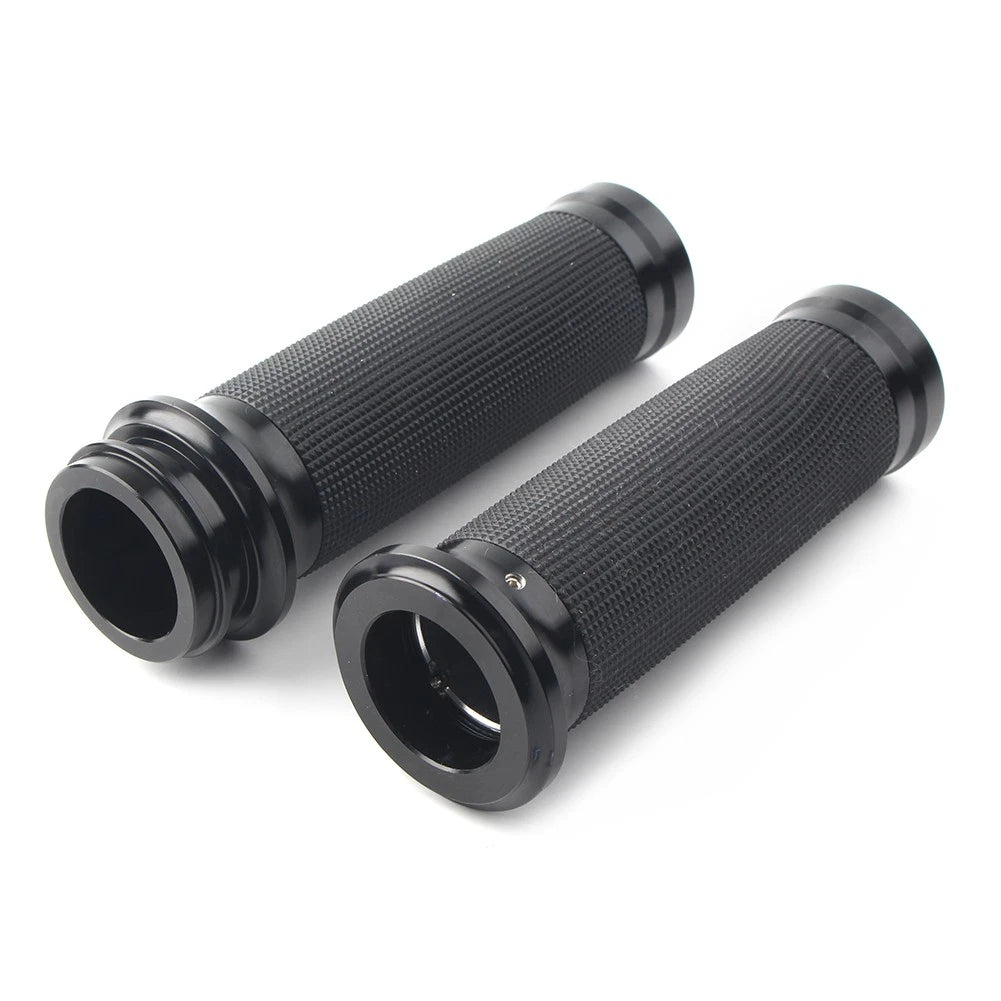1" Black CNC Hand Grips for Harley Davidson Touring Sportster Dyna (2000-2023)