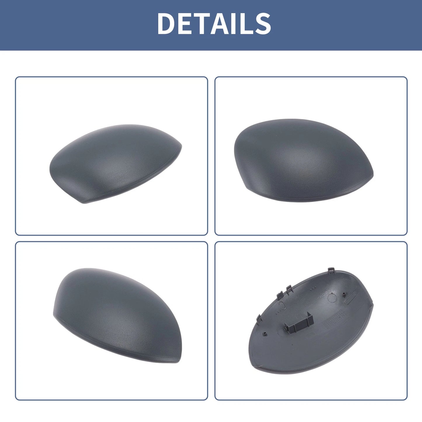 Right Passenger Side Mirror Cover Cap Grey for CITROEN C2 (2003-2009)