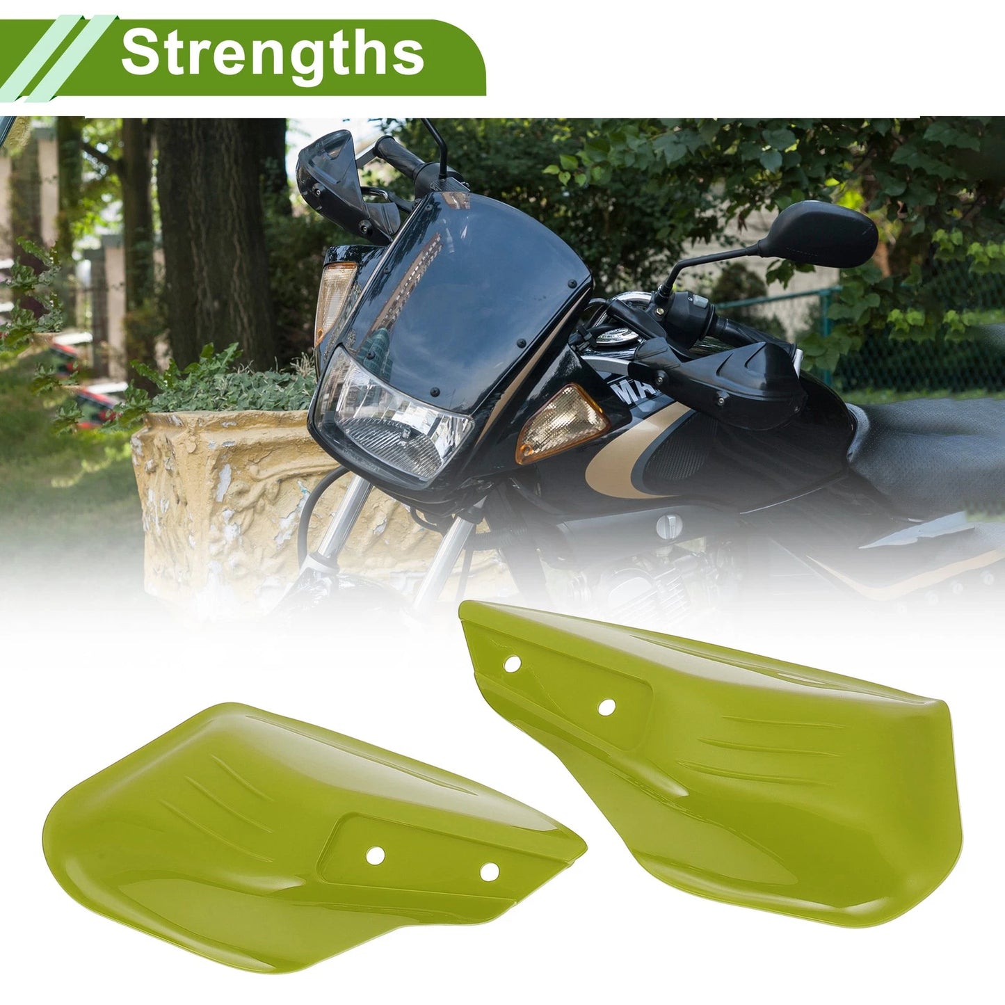 Universal Hand Guard Knuckle Protector Yellow PP Plastic for Motorcycles