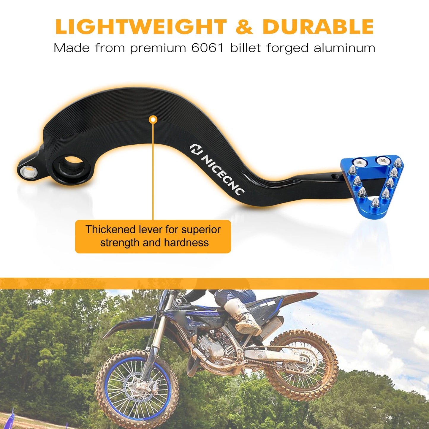 Rear Foot Brake Pedal Lever for Yamaha YZ125 YZ250 (2005-2023)