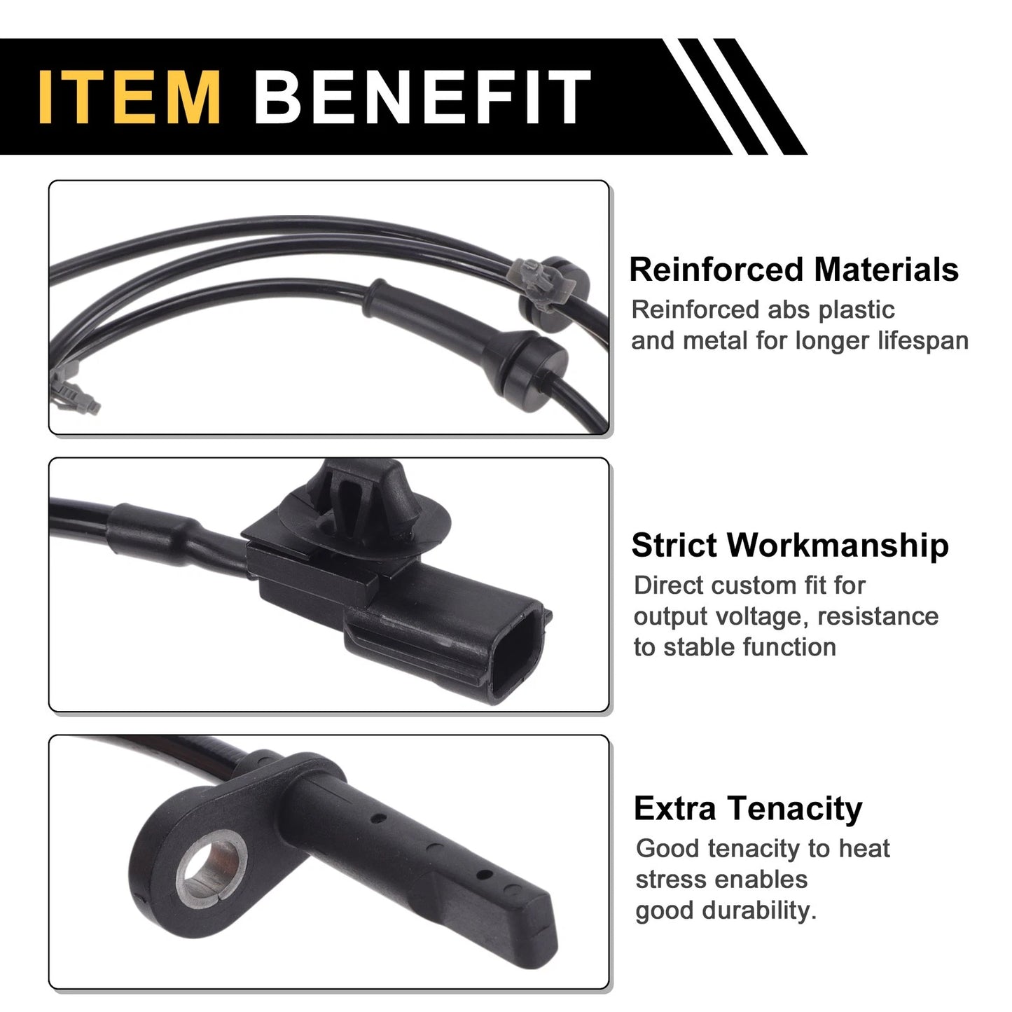 ABS Wheel Speed Sensor for Nissan Leaf (2011-2016) 1 Pc Front Left/Right