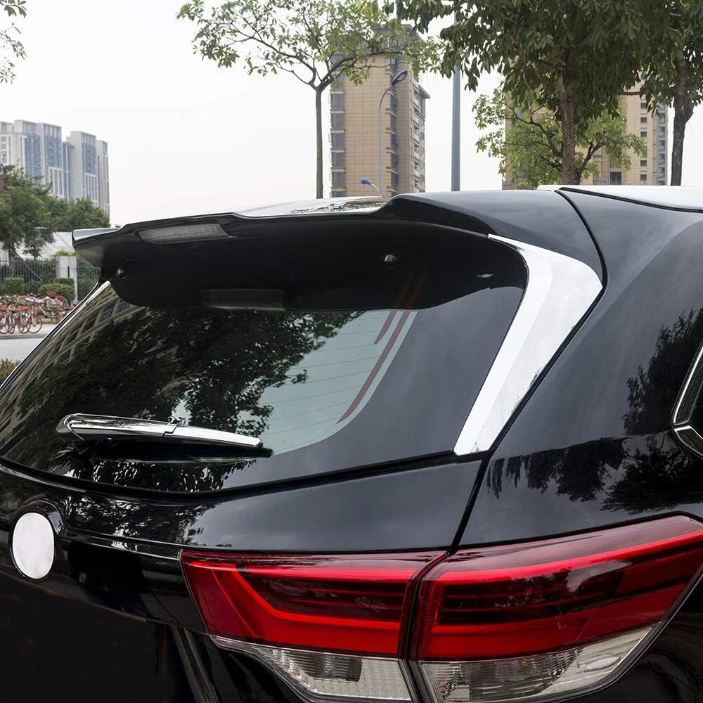 Rear Window Side Spoiler Wing Cover Trim for 14-19 Toyota Highlander