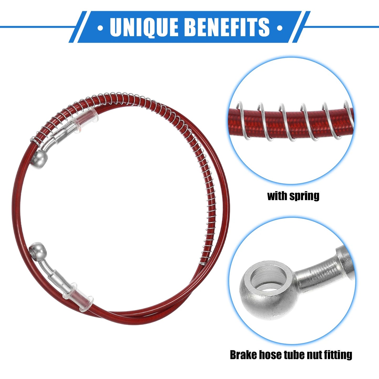 120cm 10mm Red Hydraulic Brake Hose Line Pipeline for Motorcycle