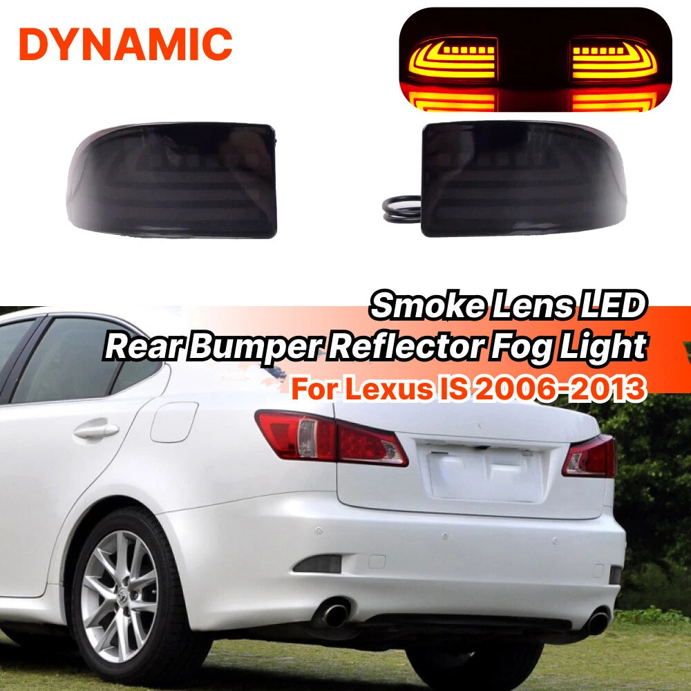 Smoke Lens Bumper Reflector Fog/Turn Signal Lights for Lexus IS (2006–2013)