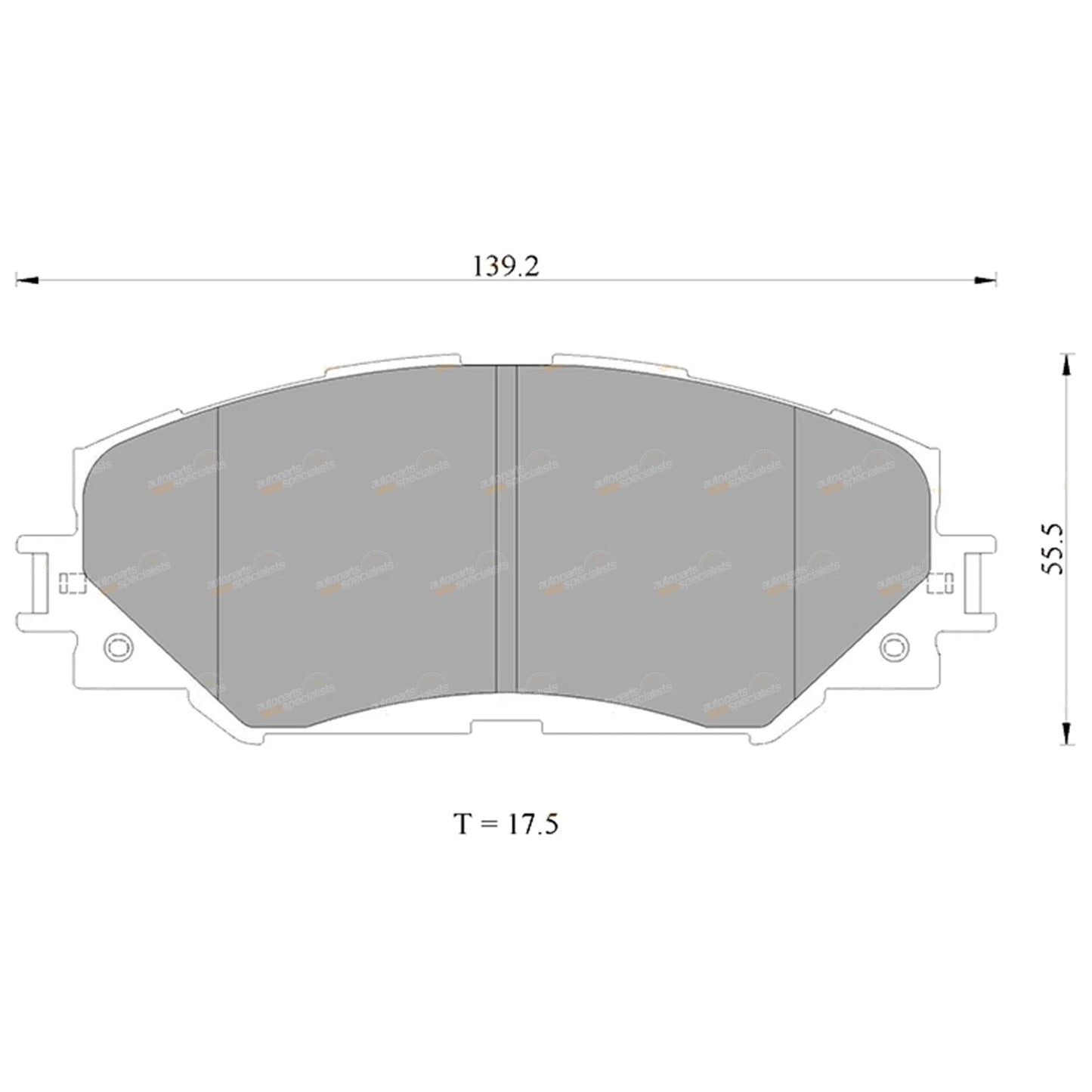 Front Disc Brake Pads Set for Toyota RAV4 (2005–2013)