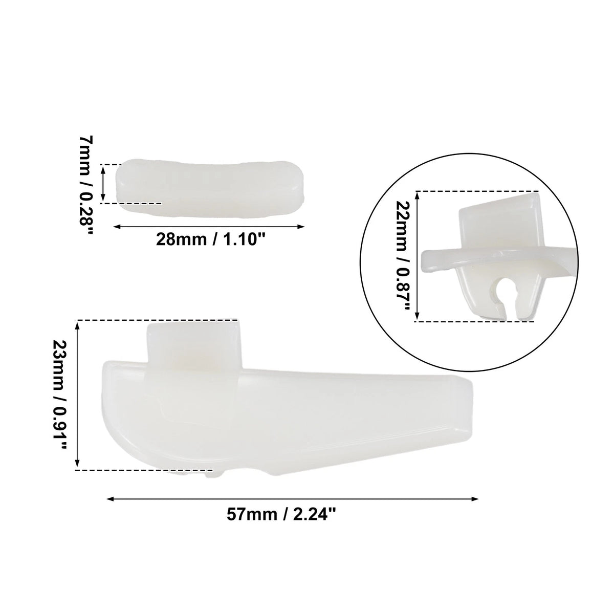 5 x Demount Head Plastic Insert 2.24x0.91x0.87 for Motorcycle Tire Changer